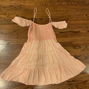 orange and white striped dress from irene’s story